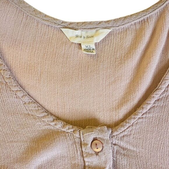 Sim & Sam Flowy Rose Pink Blouse - Picture 5 of 7